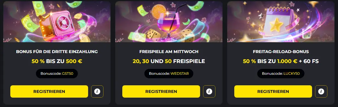 Willkommensbonus – Angebot für die erste Registrierung und die erste Einzahlung